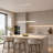 1 - Light Modern Linear LED Dimmable Pendant Light with Remote Control