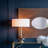 29" Modern Table Lamp –  Gold Aluminum Base (White Fabric Drum Shade)