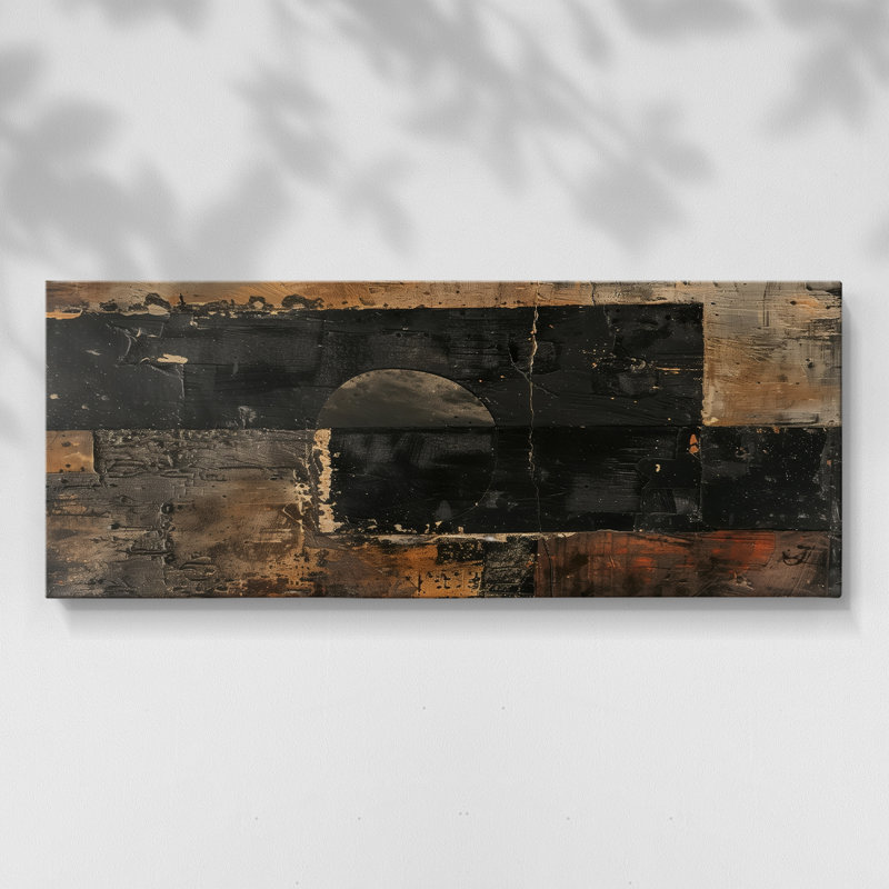 Abstrait, série CCLXIV, toile tendue avec châssis, prête à être accrochée, H 20 po x l 50 po