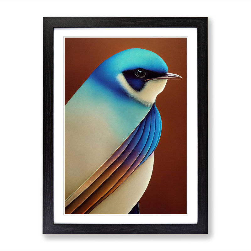 Bird - Single Picture Frame Print, Black Framed, 46cm H x 34cm W x 2cm D