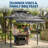 Heavy Duty Steel Grill Gazebo 8' x 5' with Double-Tier Roof, 7' x 3' Extra Awning, Shelves, Outdoor BBQ Canopy for Patio Backyard, Grey-124985096