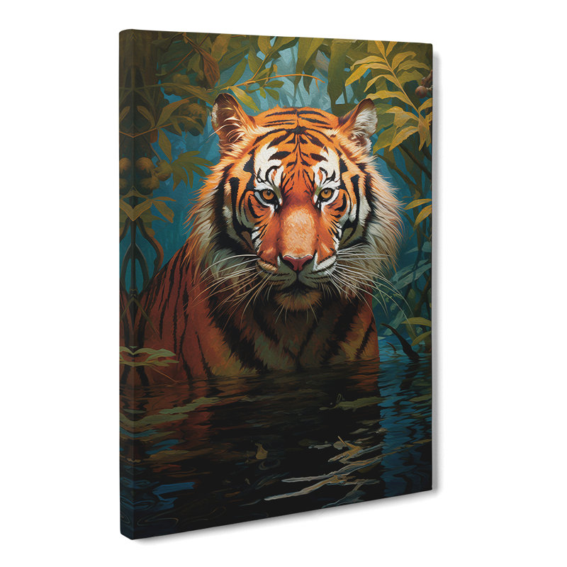 Tiger Art Informel - Wrapped Canvas, 50cm H x 35cm W x 3cm D