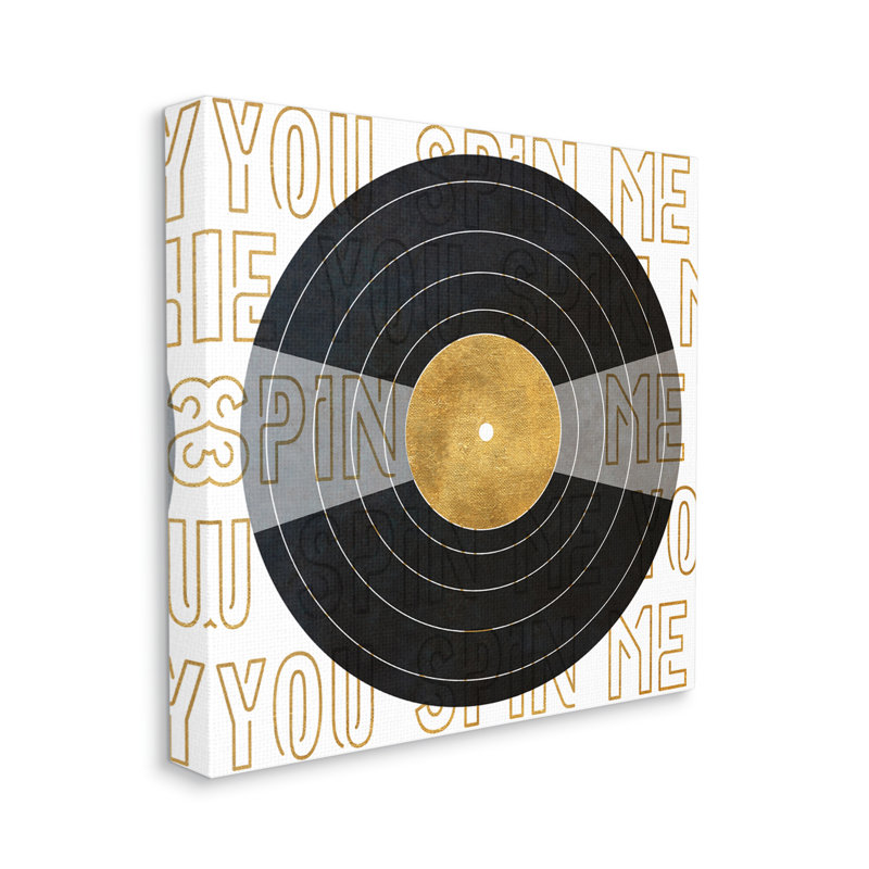 «Spin Me», disque vinyle, impression sur toile tendue, H 17 po x l 17 po x P 1,5 po