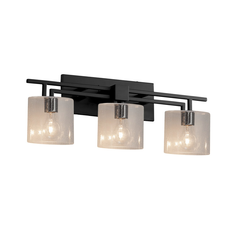 Kip 3 - Light Dimmable Vanity Light, Matte Black, Seeded