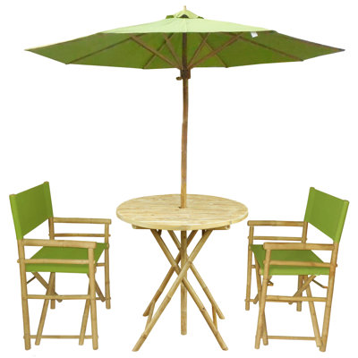 Ensemble de bistro 3 pièces avec parasol Sinta