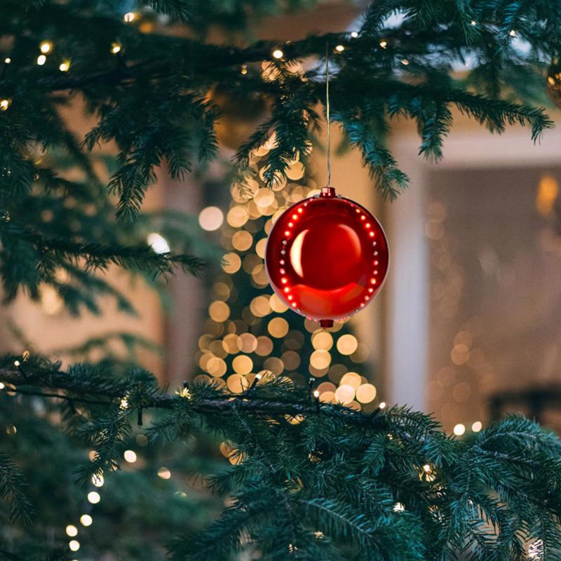 Celebrations Red LED 6 in. Lighted Hanging Ornament