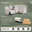 Canapé d'angle en L 4 places de 101,2 pouces avec inclinaison électrique et double console, couleur crème-1594489426-1596840642