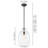 Glowlite 1-Light Single Clear Glass Teardrop Pendant-1772985445