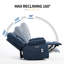 Fauteuil inclinable et pivotant surdimensionné Latitude Run® pour adultes avec chaleur et massage-1575222958