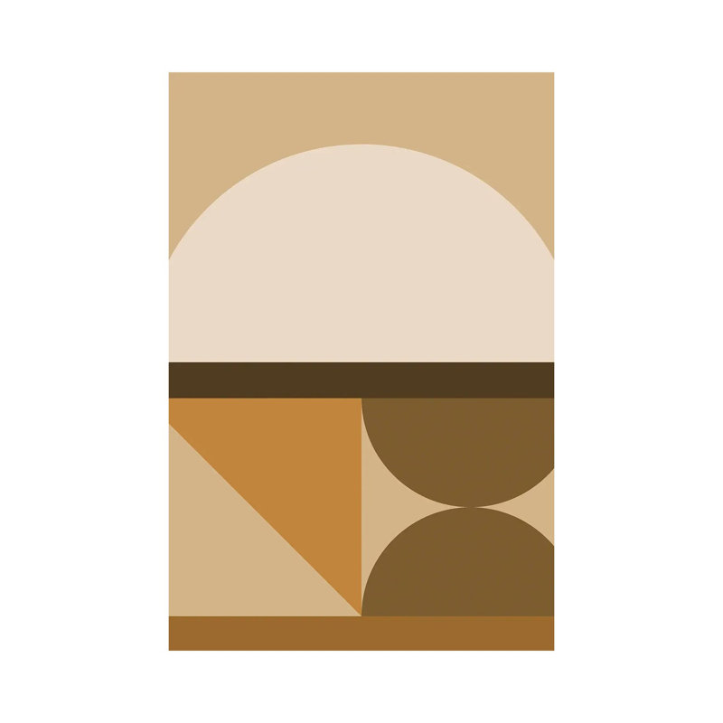 Abstract Geometric XXXIVC - Print on Canvas, Wrapped Canvas, 30.48 cm H x 45.72 cm W