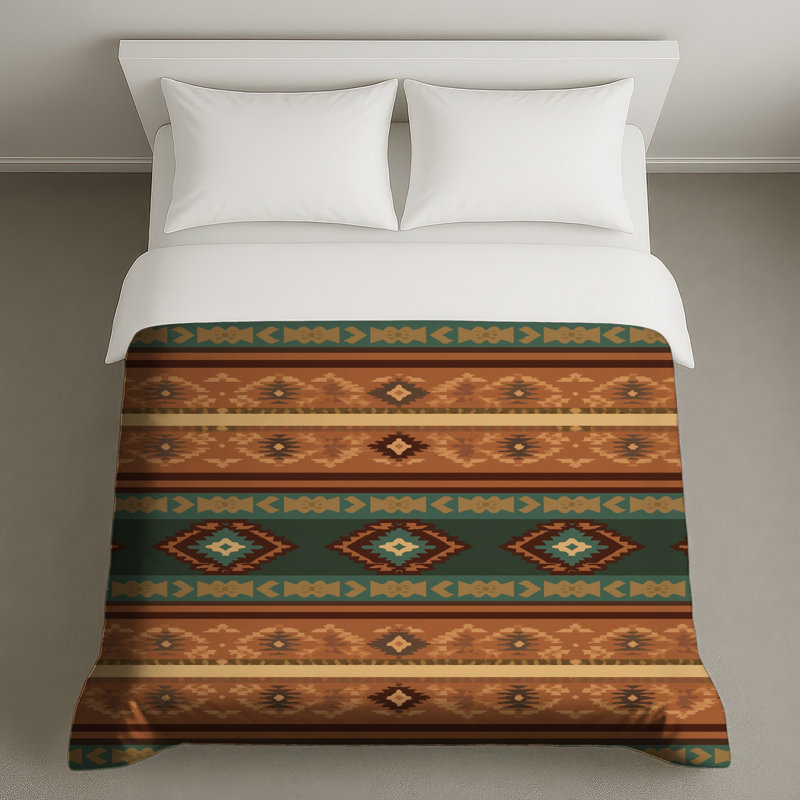 Housses de couette à motif géométrique Southwestern, Très grand lit