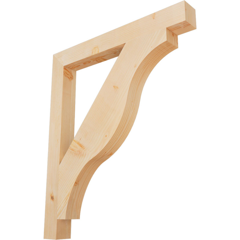 Funston Block Bracket, 42" H x 3.5" W x 42" D, Western Red Cedar (Smooth)