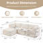 Canapé modulaire en chenille de 111,8 pouces pour la maison