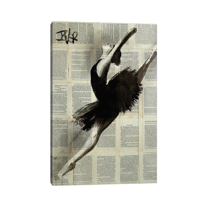 "In Flight" par Loui Jover-impression d’art graphique, Toile tendue, Pas de tapis, H 12 po x l 8 po x P 0,75 po