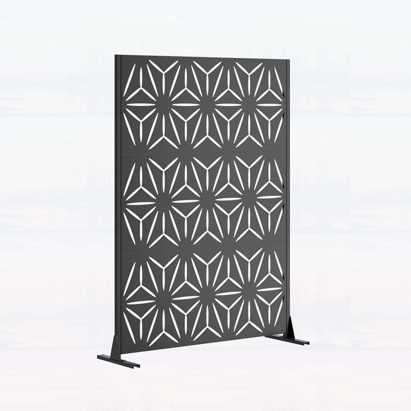 Stylish Metal Privacy Screen for Outdoor Use,Ideal for Patio and Garden