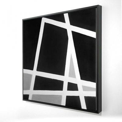 " Black And White Abstract Lines "