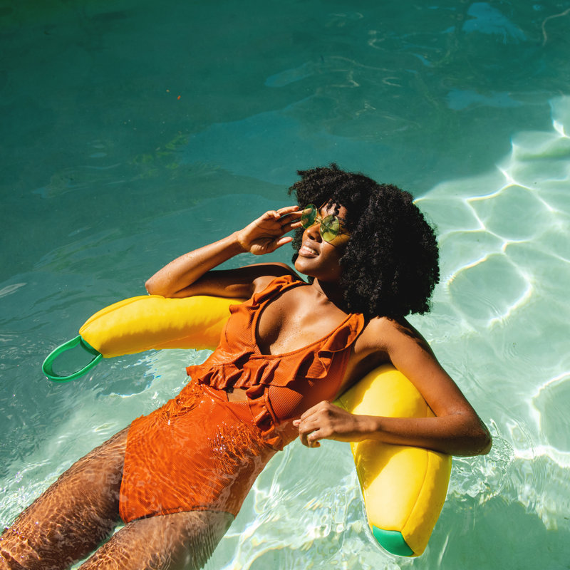 Big Joe Banana Pool Noodle, 5" H x 52" W x 37" D