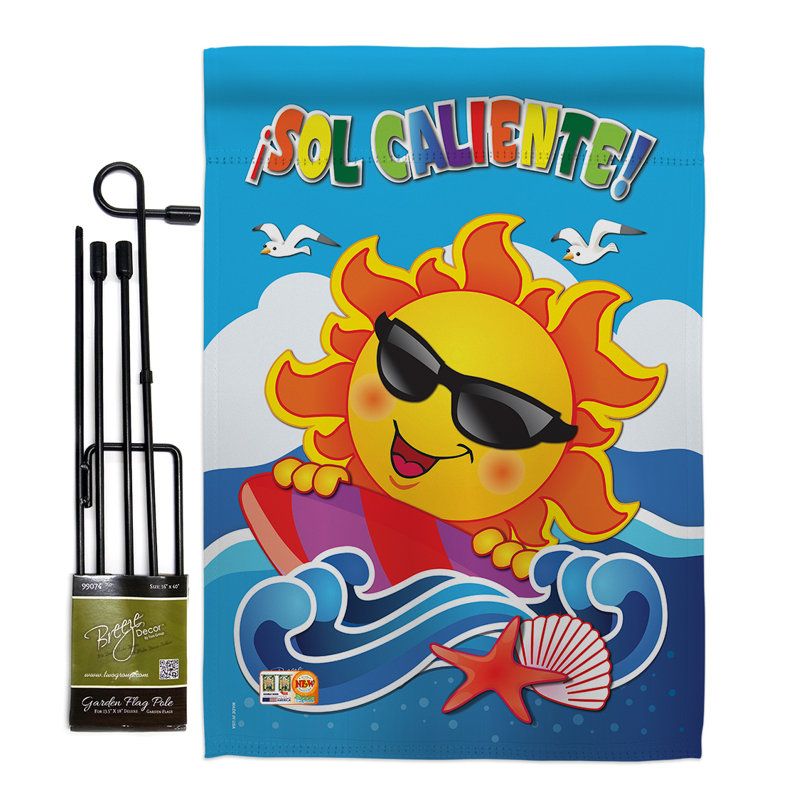 Double Sided 18.5'' H x 13'' W Polyester Flag Set