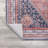 Lesandra Geometric Medallions Machine-Washable Terracotta/Navy Rug-1776304225