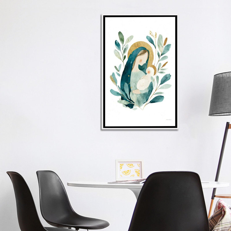 «Silent Blessings», reproduction d'art sur toile tendue, 40 po x 26 po, Toile avec cadre, Blanc
