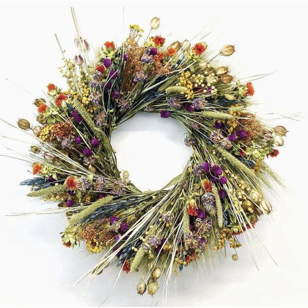 Handcrafted Dried Mixed Assortment Floral Wreath