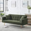 Canapé-lit en molleton vert 71,7 pouces avec deux charmants coussins décoratifs, parfait pour le confort et le style de tout espace de vie-1201136678