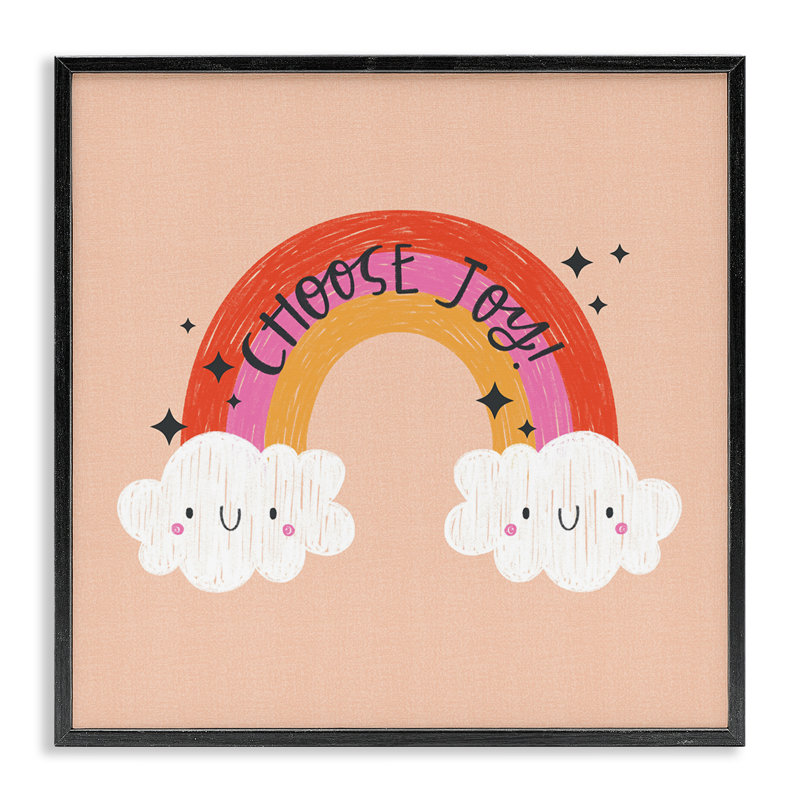 Choisissez «Happy Joy», giclée encadrée par Sarah Hickman, H 17 po x l 17 po, Giclée encadrée noir minuit