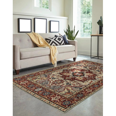 Sophisticated Radiant Ivory Hand Knotted Wool Traditional Medallion 10' x 14' Area Rug