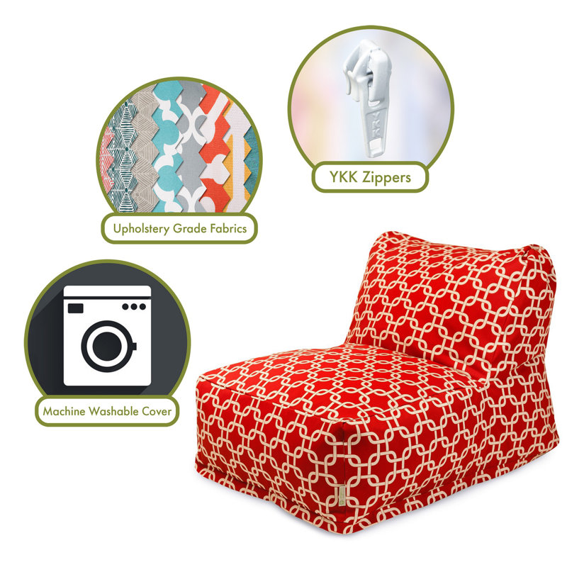 Fauteuil à billes moyen pour l'extérieur, rouge