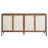 Capri 65" Wood Grain Sideboard Storage Cabinet In Walnut