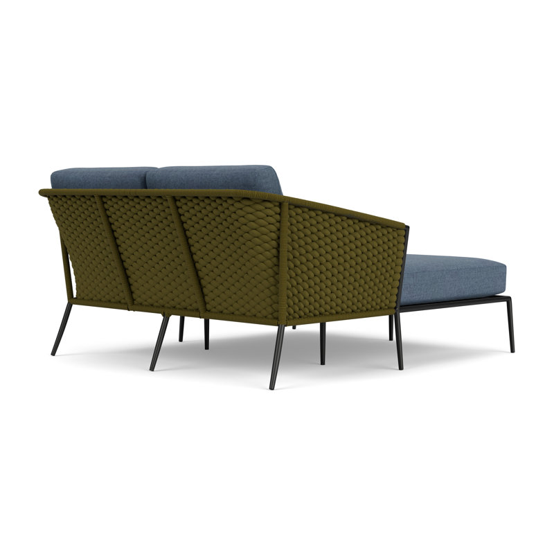 Escape Outdoor 2 - Seat Patio Sofa, Deluna Aegean