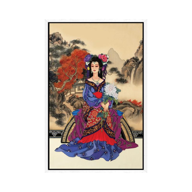 Enchantment - Painting on Canvas, 101.6 cm H x 66.04 cm W, White Framed