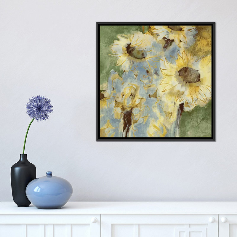 «Anticipation II», reproduction sur toile, H 26 po x l 26 po x P 1,5 po, Toile avec cadre noir, Pas de tapis