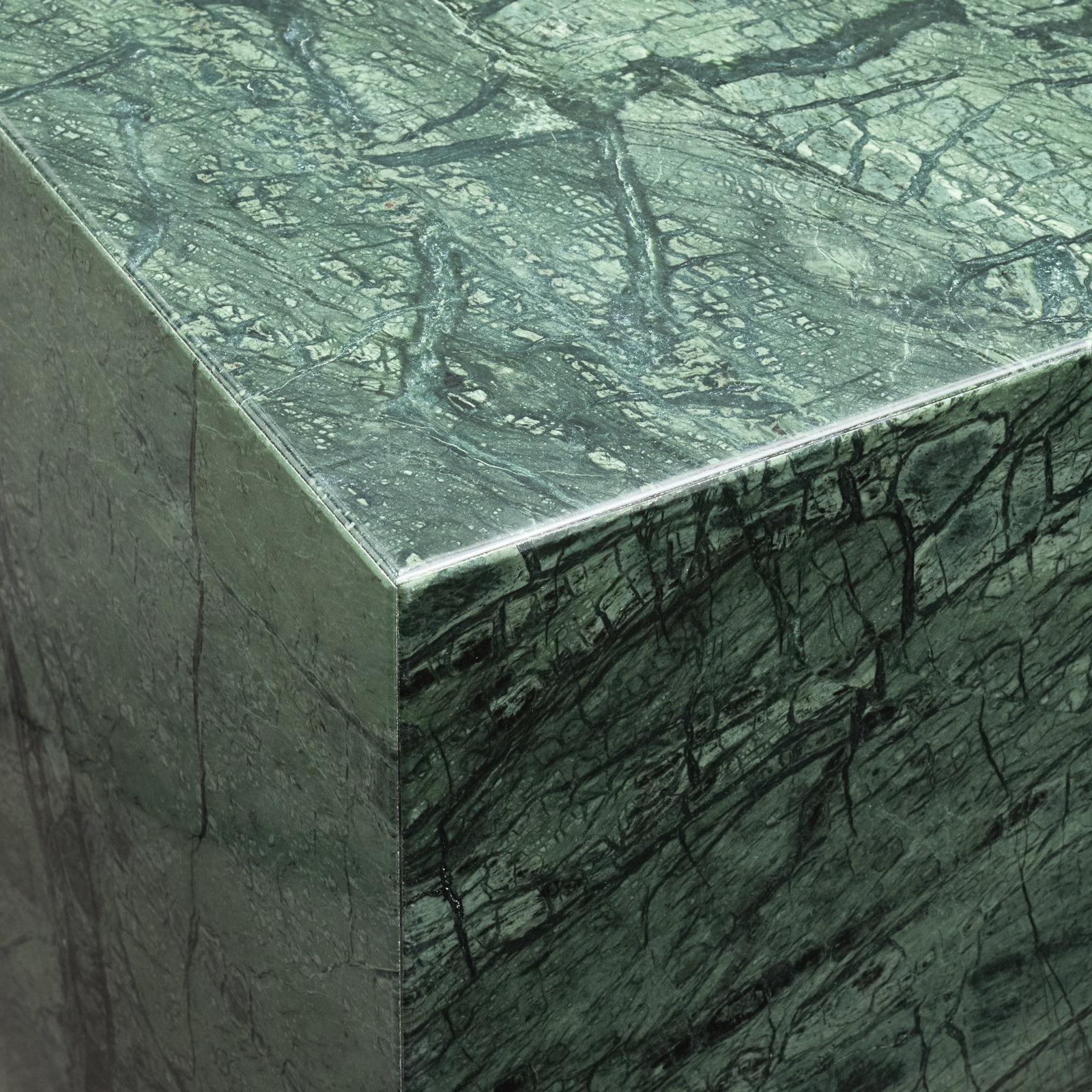 Enez 14" Genuine Marble End Table, Green