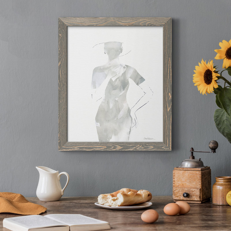 Fashion Cover I - Peinture sur toile encadrée, H 44 po x l 31 po x P 1 po, Gris