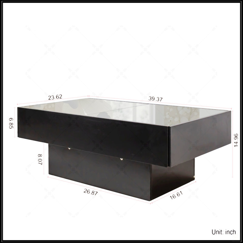 Table basse, Transparent, Noir