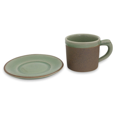 Tasse à thé et soucoupe Agerton Elephant Celadon