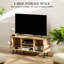TV Stand Cabinet for TVs up to 55 Inches with Storage , Oak Tone