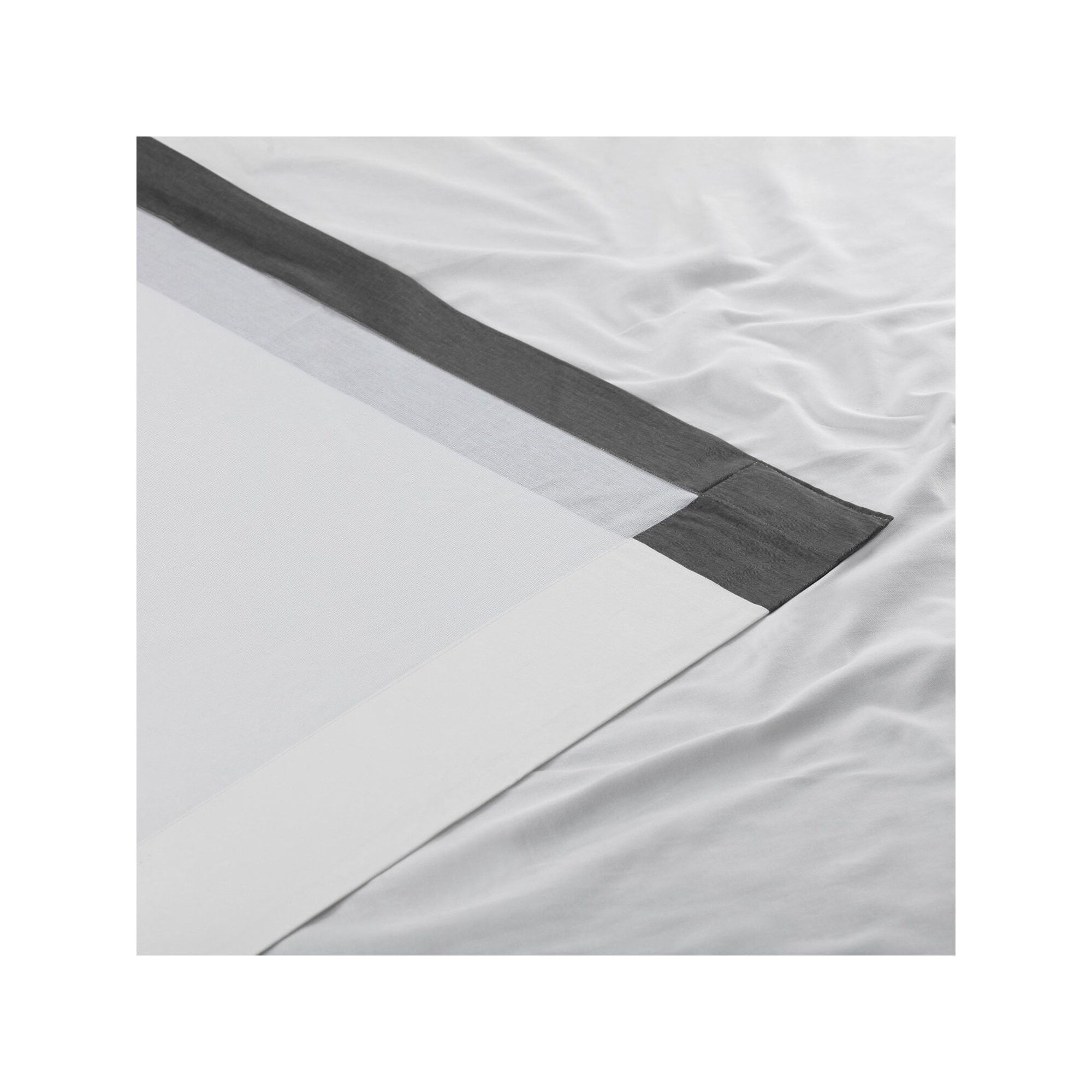 Limone Printed Cotton Curtains for Living Room & Bedroom Curtains for Large Window Single Panel Drape, Warm Off-White/Gray