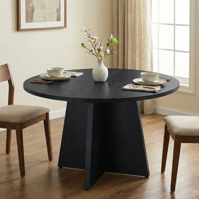 Amarachi Round Dining Table for 4 Farmhouse Kitchen Table