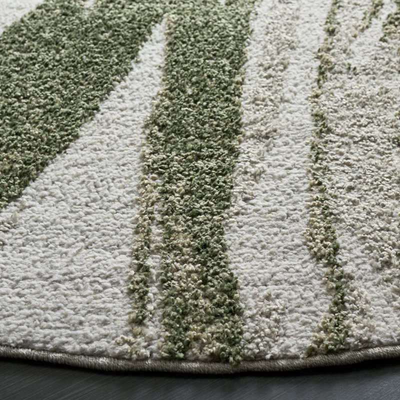 Wave Performance Abstract Indoor Rug, Round 6'7"