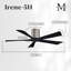 60" Irene 5-Blade Hugger Ceiling Fan with Wall Remote-1087667335-1087667384-1087667391