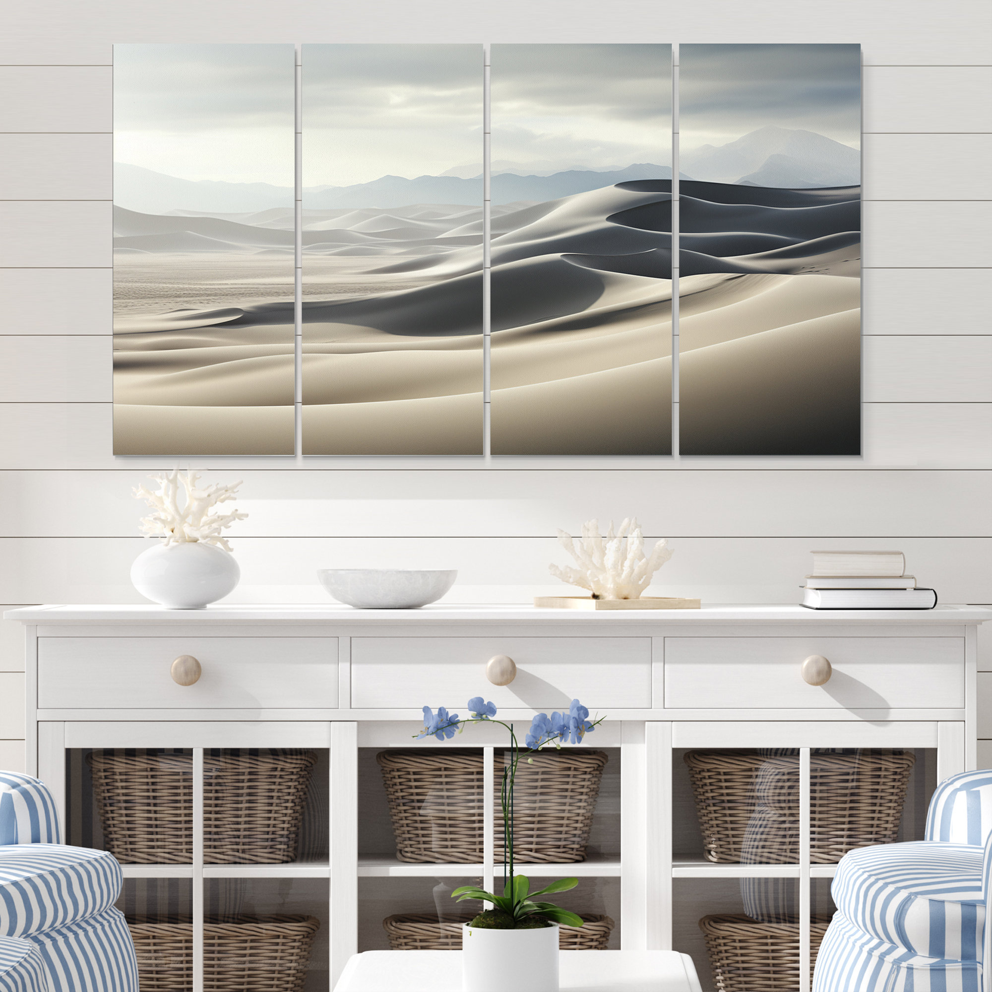 DesignArt Coastal Sand Coastal Dunes II Landscapes Metal Wall Decor