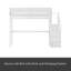 Grand lit mezzanine avec bureau et station de charge