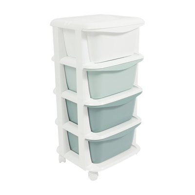 4 Drawer Storage Drawer with Wheels