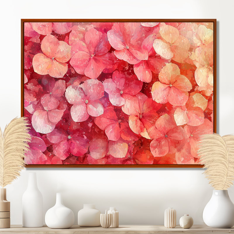 Jadaliz - Floral Wall Art, Impression sur cadre flottant, H 30 po x l 40 po, Brun