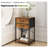  3-Tier Side Table, Multi-Functional Storage With Fabric Drawer, Brown, Ideal For Printer Stand, Bedside Table, And Sofa Table