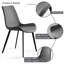 Chaise rembourrée en similicuir Josman avec pieds en acier -23872857-52703547
