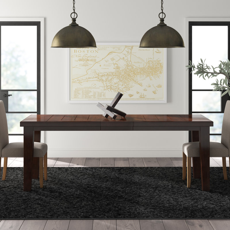 Lockway Extendable Rectangular Dining Table, Espresso