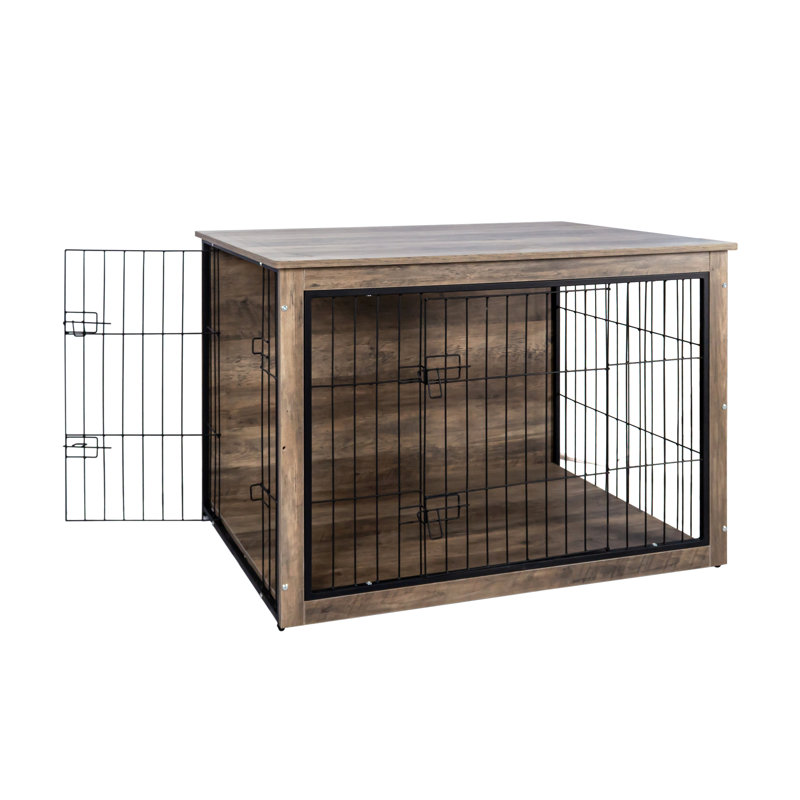 Cage spacieuse pour chien en bois pour l'intérieur